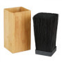 Relaxdays 10028872 Bloc Bambou Non Garni, Porte Bois, Rangement Universel 6 Couteaux, H x D 24x12 cm, Nature
