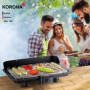 Korona 46117 Barbecue de table électrique avec surface de cuisson XXL (51 x 30 cm) | Idéal pour le balcon | 2200 W | Élément cha