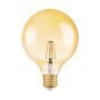 Osram Vintage 1906 LED E27 Globe Filament Dorée 125mm 6.5W 650lm - 824 Blanc Très Chaud | Dimmable - Équivalent 50W