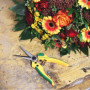 GRÜNTEK Sécateur à Fleurs Bonsai Plantes. Ciseaux pour Fleuriste et Jardinage Colibri a lame Longue en acier SK5