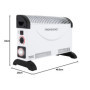 MONZANA® Convecteur électrique 2000W chauffage d'appoint minuteur 24h 3 niveaux de chauffage thermostat radiateur électrique mob