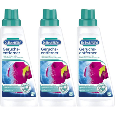 Dr. Beckmann Lot de 3 désodorisants pour textiles et détachant 500 ml