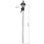 tomzz Audio 1000-014 Antenne télescopique Universelle pour Aile, Grande tête, câble, Prise DIN, Aspect INOX