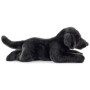 Uni-Toys - Labrador Noir, couché – 40 cm (Longueur) – Chien en Peluche, Animal de Compagnie – Doudou