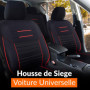 upgrade4cars Housse de Siege Voiture Universelle Noir Rouge | Ensemble de Housses Siège Auto Universel | Couvre Sieges pour Avan