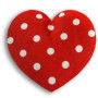 LESCHI Coussin chauffant - Bouillotte micro-ondes - cœur rouge à pois - Bouillotte graines de blé bio souple - Idéal pour réchau