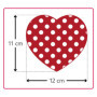 LESCHI Coussin chauffant - Bouillotte micro-ondes - cœur rouge à pois - Bouillotte graines de blé bio souple - Idéal pour réchau