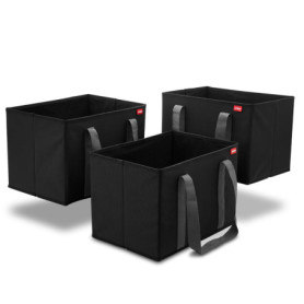 achilles ensemble de 3 paniers à provisions avec fond renforcé, sacs à provisions, boîte pliante, panier de transport, sac à pro