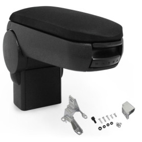 pro.tec Accoudoir Central - avec Compartiment - rembourré - Textile - Noir