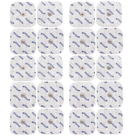 Lot de 20 électrodes 5x5 cm axion | Compatible avec les appareils Beurer et Sanitas | Kit de remplacement réutilisable pour votr