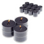 Candelo Lot de 24 bougies parfumées Ambiance – Bougies parfumées Black Rose – Bougies chauffe-plat noires – Bougies chauffe-plat