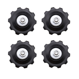 OTOTEC Lot de 4 poulies de roue jockey 10T universelles pour dérailleur 5/6/7/8 vitesses avec couvercle anti-poussière et boulon