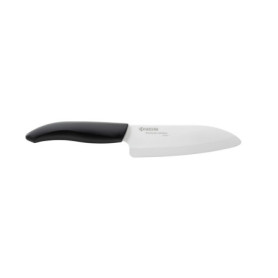 KYOCERA - FK140WHBKEU - Petit Santoku collection GEN noir, lame céramique 11,5 cm haut de gamme, ultra tranchante et résistante 