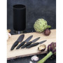 Kyocera KB-RD BK 4KN ZK EU Set de couteaux en céramique avec couteau à éplucher, couteau universel, couteau Santoku et bloc rond