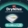 HUGGIES DryNites - 4 paquets de 7 alèses - alèses absorbantes jetables - 12h de protection - adaptées aux enfants de tout âge - 