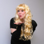 Perruque Bombshell Blonde - Cheveux ondulés de 50,8 cm de long pour soirée costumée - Déguisement cosplay - Perruque déguisée po