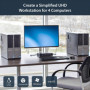 StarTech.com Switch KVM USB DisplayPort à 4 ports - Commutateur écran clavier souris DP avec hub USB 3.0 intégré - 4K 30 Hz (SV4