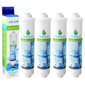 4x AquaHouse UIFH Compatible pour Haier 0060823485A Kemflo Filtre à eau Aicro pour réfrigérateurs Haier, CDA, Firstline, Frigist