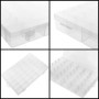 BELLE VOUS Lot de 2 Boite Compartiment Plastique Transparent - 27,3 x 17,6 x 4,3 cm - Boite Plastique Rangement avec 36 Comparti