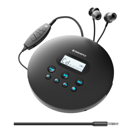 Lecteur CD Portable Bluetooth | Batterie Rechargeable d'une Durée de 12 Heures | Lecteur CD Enfant | AUX Compatible pour Voiture