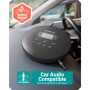 Lecteur CD Portable Bluetooth | Batterie Rechargeable d'une Durée de 12 Heures | Lecteur CD Enfant | AUX Compatible pour Voiture