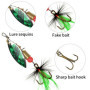 Jinlaili 10Pcs Leurres de Pêches, Cuillers de Pêche, Leurre Artificiel, Kits Leurres pêche Appâts, Spinnerbait avec boîte de Ran