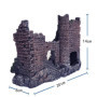 SLOCME Décoration en résine pour aquarium - Cachette pour poissons en forme de château - Détails réalistes - Accessoire d'aquari