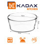 KADAX Coupe en Verre, Bol en verre rond de 19 cm de diamètre - Bol profond pour fruits, salade, bonbons, bol à fruits empilable,