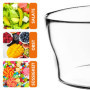 KADAX Coupe en Verre, Bol en verre rond de 19 cm de diamètre - Bol profond pour fruits, salade, bonbons, bol à fruits empilable,