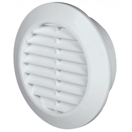 Grille d'aération ronde blanche Ø 60 mm avec moustiquaire T74