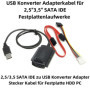 Aukson B45 Câble adaptateur 3 en 1 USB 2.0 vers IDE/SATA pour disques durs 2,5" et 3,5" – Comprend une prise SATA 15 broches et 