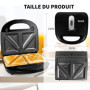 Gotoll Appareil à Croques Monsieur Gaufrier 3 en 1 Machine à Sandwich Maker Gauffre Presse Toaster Pain Plaques Remplaçables 750