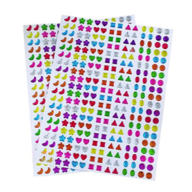 Lvcky 840 pieces Boucles d'oreilles Autocollant 3D Strass Autocollant Filles Boucles d'oreilles à Coller