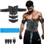 sielife Electrostimulateur Musculaire, Ceinture Abdominale Electrostimulation 8 Pads EMS Stimulateur Appareil Electrostimulation
