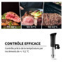 Cuiseur Sous Vide, Thermoplongeur Sous Vide, Circulateur d'Immersion de Cuisinière avec 0,1 ℃ Contrôle Précis de la Température,