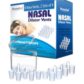 Runesol Ecarteur de Narine x 8, Dispositif Anti Ronflements Dilatateur Nasal, il Ronfle Dilatateur Nasale, Écarteur Nasal pour l