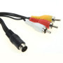WICAREYO 1.8m Audio Vidéo Câble AV Câble 9Pin à RCA Cordon de connexion pour Genesis 2 3