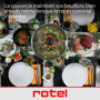 Rotel 1181250 Appareil à fondue chinoise avec fourchettes et épuisettes, appareil à fondue océane, marmite pour fondue chinoise,
