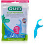 GUM EASY-FLOSSERS | Porte-fil dentaire | Élimine les résidus alimentaires et la plaque entre les dents | Recouvert de fluor et d
