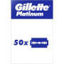 Gillette Platinum Lot de 50 lames de rechange pour rasoir classique pour homme