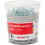 Fischer UV 6 S, seau avec 250 chevilles avec vis, mesure 6 x 30 mm, 250 chevilles + 250 vis, idéal pour briques pleines et perfo