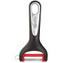 Lagostina Ingenio Smart Eplucheur Vertical, Plastique et Acier, Noir et Rouge