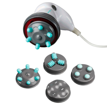 ARDES - Appareil de massage professionnel anti-cellulite avec chauffage infrarouge pour le fessier et les jambes avec 4 accessoi