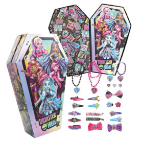 Monster High calendrier d'Avent avec bijoux et accessoires pour cheveux 21x7x34 cm