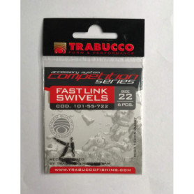 Trabucco Emerillon de Pêche Rolling Emerillon Rolling XPS Competition Fast Roll-Link Taille 22 Carpe Mer Rivière