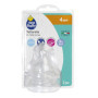 Neobaby Tétine col large en silicone, débit rapide 2 pièces, 4 mois +