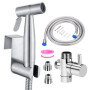 Vaporisateur de Toilette Douchette à Main Bidet en Acier Inoxydable - avec Vanne 3 voies (1/2"-3/8") parfait pour Hygiène person