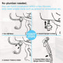 JIELUO Kit Douchette Wc Toilettes Bidet HygiéNique - Kit Douchette Wc avec Vanne 3 Voies (1/2"-3/8") - Douchette pour L'HygièNe 