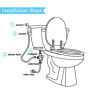 JIELUO Kit Douchette Wc Toilettes Bidet HygiéNique - Kit Douchette Wc avec Vanne 3 Voies (1/2"-3/8") - Douchette pour L'HygièNe 