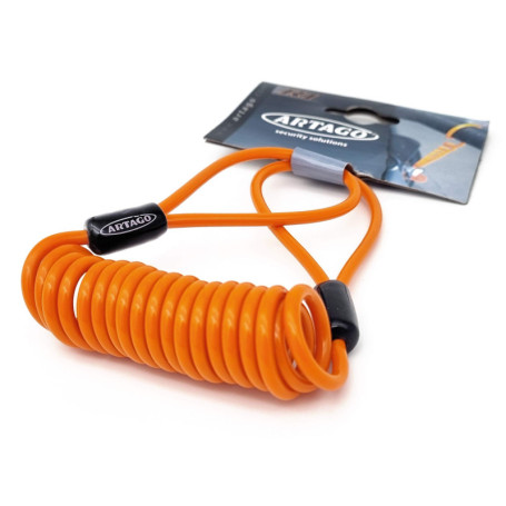 Artago R1 Cable Rappel en Acier Tressé de Haute Qualité, 140 cm, Revêtement Anti-Égratignures, Rappel Universel pour Antivol Blo